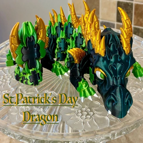 St. Patricks day dragon, articulated