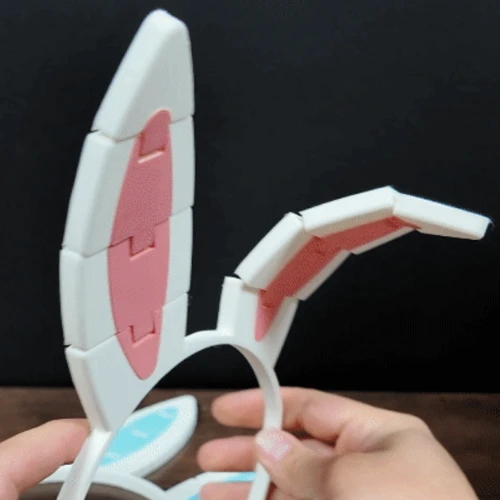 Articulated Wearable Easter Bunny Ears Headband
