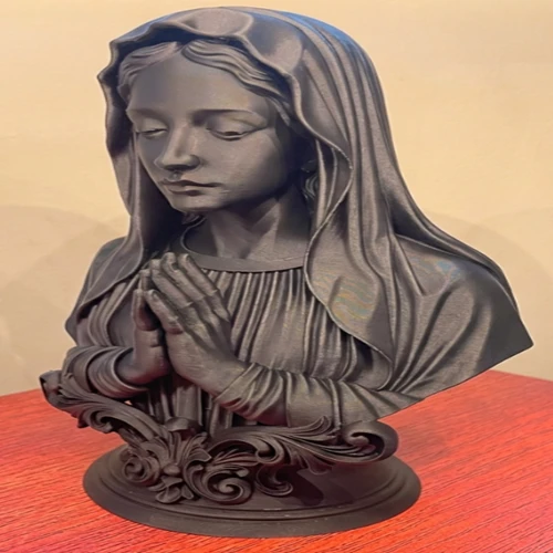 Virgin Mary Bust – Prayerful Classical Sculpture