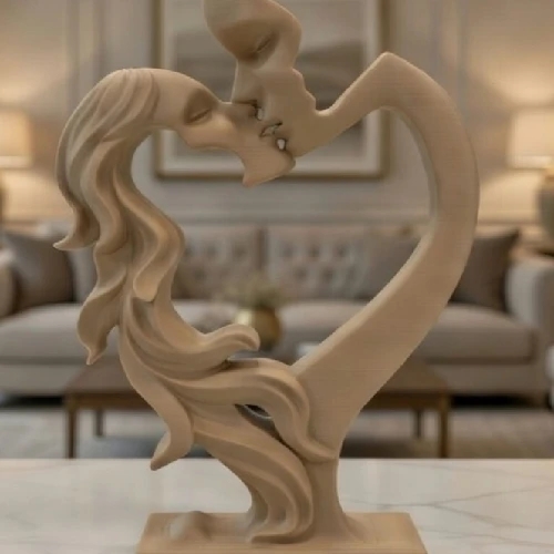 The Loving Couple Sculpture – Romantic Modern Art Décor