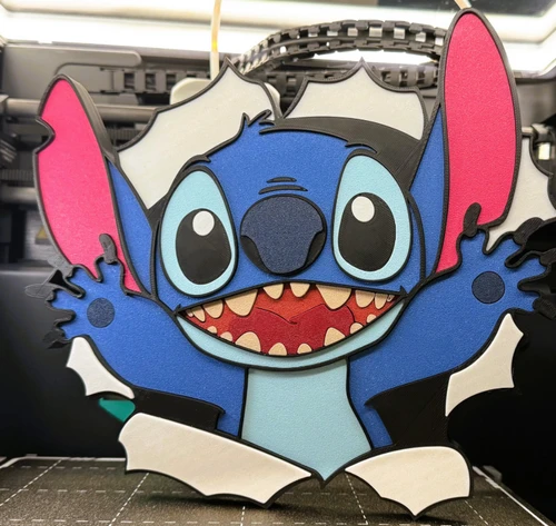 Stitch puzzle wall art