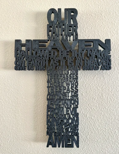 Lord's Prayer Cross - hanging wall art