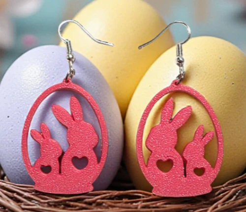 Easter egg family earrings