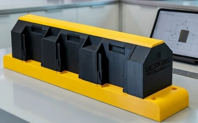 Pro-Grid 6-Slot DeWalt Battery Wall Mount – Heavy-Duty Power Tool Organizer