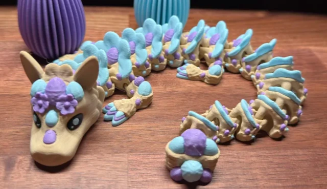 Easter Egg Guardian: 3D Printed Articulated Easter Dragon