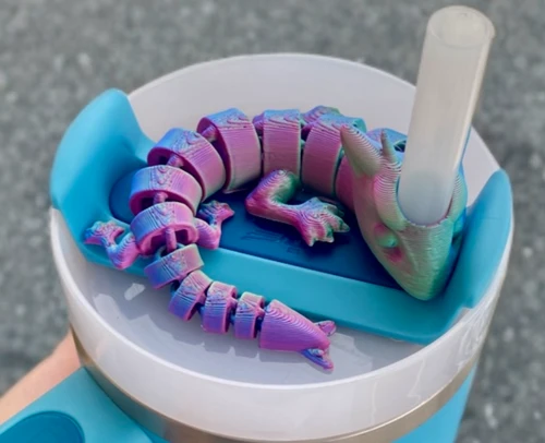 Articulated Flexi Dragon Straw Topper – Mythical Movement for Your Tumbler